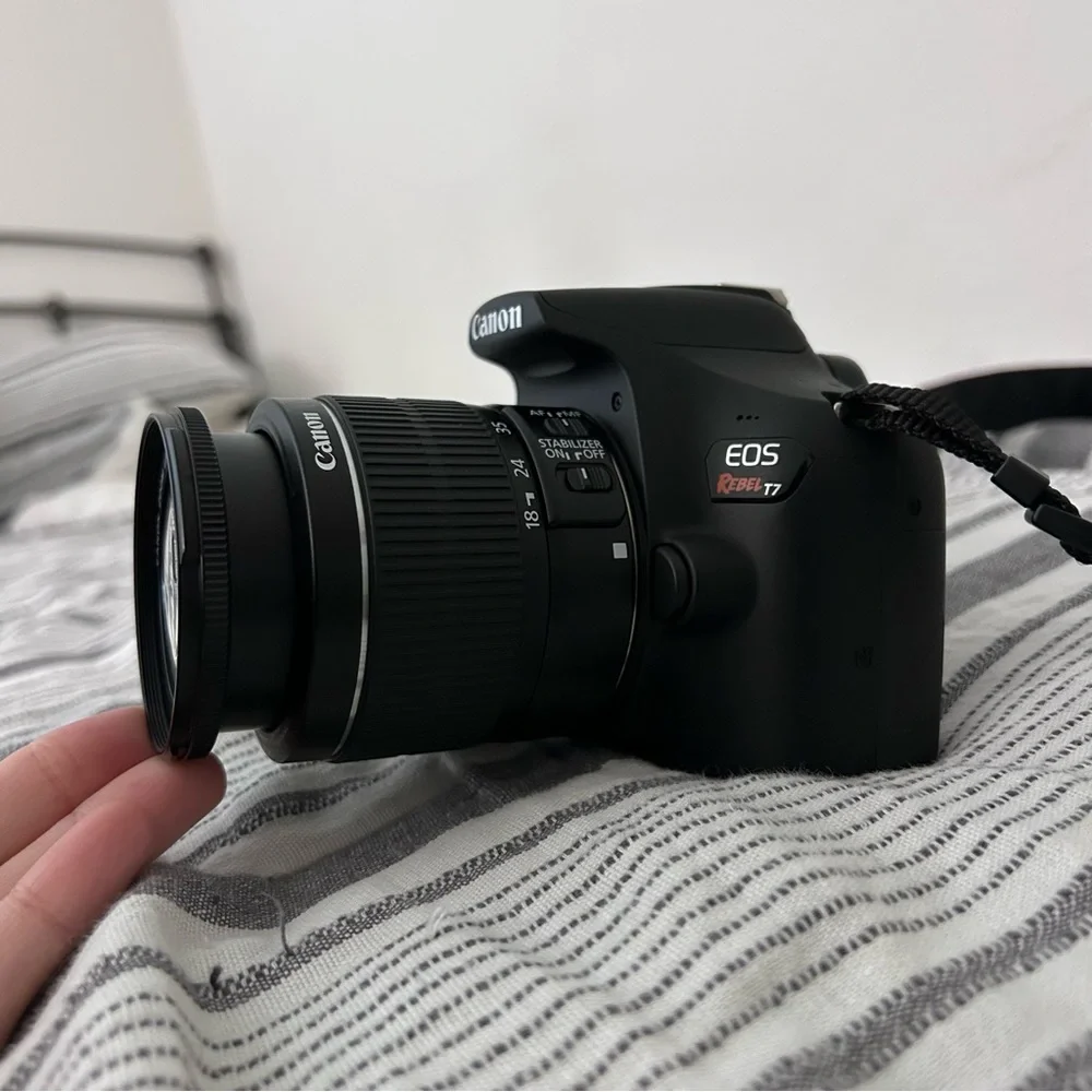 Canon EOS Rebel T7 DSLR Two Lens Kit with EF-S 18-55mm and EF 75-300mm Lenses